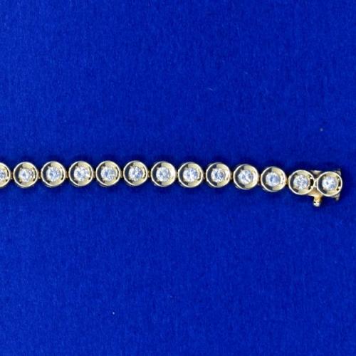 Zlatý článkový náramek s brilianty Zlatý článkový náramek s brilianty