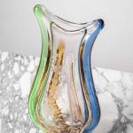 Hutní váza rytá František Zemek výška 30 cm Hutní váza rytá František Zemek výška 30 cm