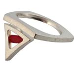 STŘÍBRNÝ ART DECO SET S KORÁLEM STŘÍBRNÝ ART DECO SET S KORÁLEM