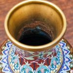Cloisonné vázy – hnědé, ručně zdobené Cloisonné vázy – hnědé, ručně zdobené