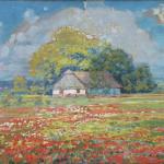 Jan Spáčil - Louka s máky u stavení Jan Spáčil - Louka s máky u stavení