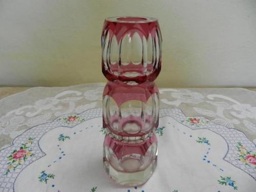 Autorská fialová broušená váza Autorská fialová broušená váza