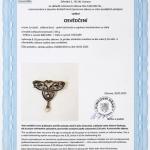 Secesní brož s perlami a diamantovými routami Secesní brož s perlami a diamantovými routami