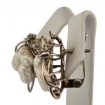 Autorské extravagantní stříbrné náušnice s perlami Autorské extravagantní stříbrné náušnice s perlami