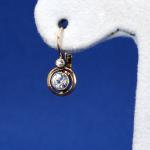 Zlaté náušnice se safíry, Čechy, 1928 Zlaté náušnice se safíry, Čechy, 1928