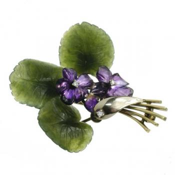 Zlatá brož ve tvaru květiny Zlatá brož ve tvaru květiny