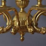 Desetiramenný mosazný lustr v empírovém stylu, Fra Desetiramenný mosazný lustr v empírovém stylu, Fra