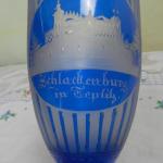 Modrý lázeňský Pohár Teplitz Teplice Modrý lázeňský Pohár Teplitz Teplice