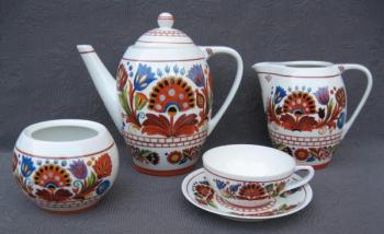 Souprava s lidovým dekorem, zn.Napajedla, Fr.Řepík Souprava s lidovým dekorem, zn.Napajedla, Fr.Řepík