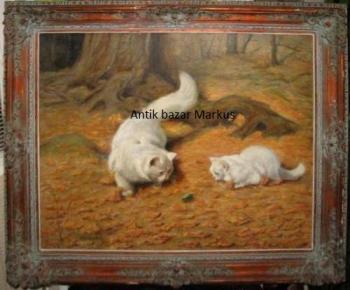 Hyský : Kočky hledící na brouka ( střevlíka ? ) Hyský : Kočky hledící na brouka ( střevlíka ? )