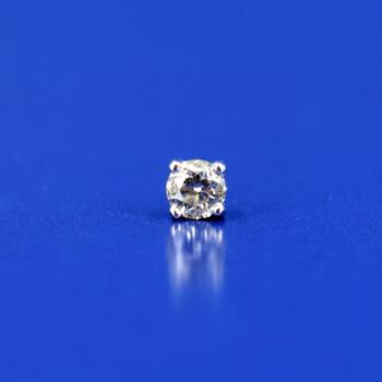 Bílozlatá náušnice s briliantem Bílozlatá náušnice s briliantem