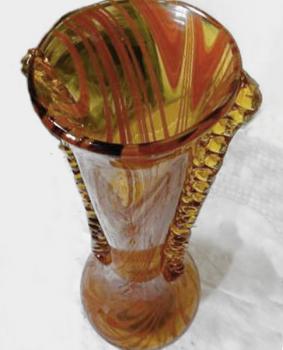 Oranžová Váza z ambrového ska Oranžová Váza z ambrového ska