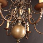 Starožitný holandský lustr z bronzu dvoupatrový Starožitný holandský lustr z bronzu dvoupatrový