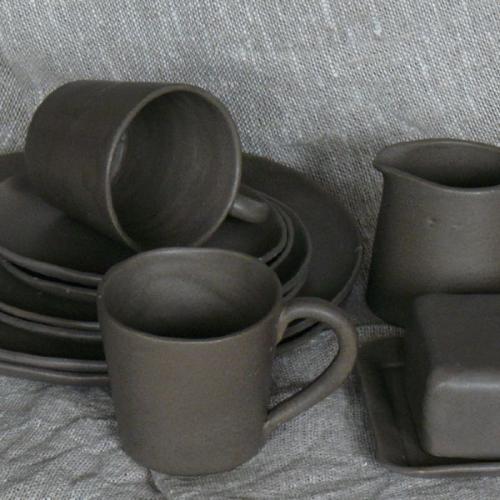 Snídaňová sada, čedičově šedá, Monika Wyrwol Snídaňová sada, čedičově šedá, Monika Wyrwol