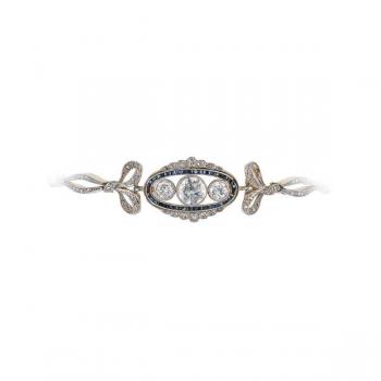 Art Deco diamantový náramek s vzácnými bílými diam Art Deco diamantový náramek s vzácnými bílými diam