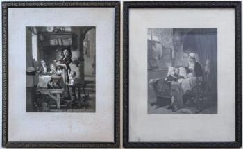 Párové obrazy v černých rámech  Párové obrazy v černých rámech