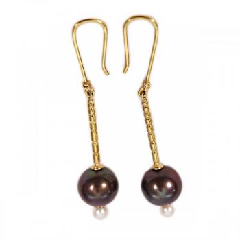 Zlaté náušnice s perlami Zlaté náušnice s perlami