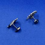 Bílozlaté náušnice s brilianty Bílozlaté náušnice s brilianty