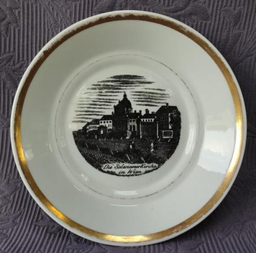 Talířek / miska s měditiskem - Salesiánský kostel  Talířek / miska s měditiskem - Salesiánský kostel