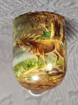 Porcelánová dýmka č.4 - Myslivecký motiv  Porcelánová dýmka č.4 - Myslivecký motiv