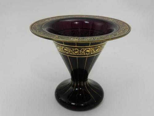 Zlacená fialová Art Deco váza Zlacená fialová Art Deco váza