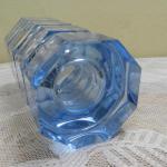 Modrá broušená autorská váza - Bohemia Crystal Modrá broušená autorská váza - Bohemia Crystal