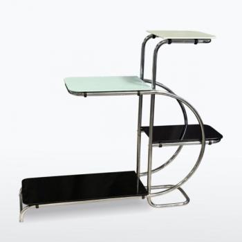 Chromový květinový stojan či stolek Chromový květinový stojan či stolek