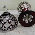 Masivní rubínová dóza / pohár - Nový Bor Masivní rubínová dóza / pohár - Nový Bor