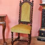 Párové neorenesanční židle s erby Párové neorenesanční židle s erby