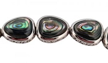 Stříbrný zdobený náramek s perletí Abalone Stříbrný zdobený náramek s perletí Abalone