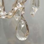 Párové tereziánské nástěnné lampy s křišťály Párové tereziánské nástěnné lampy s křišťály