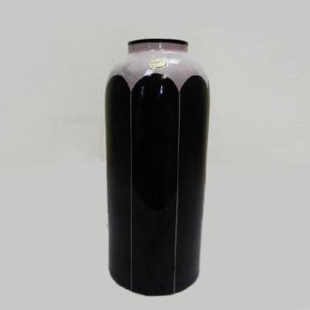 Fialová váza s pruhy Bohemia Glass Czechoslovakia Fialová váza s pruhy Bohemia Glass Czechoslovakia