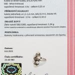 Zlatý prsten přírodními diamanty a perlami Akoya Zlatý prsten přírodními diamanty a perlami Akoya