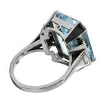 Zlatý prsten s akvamarínem a brilianty Zlatý prsten s akvamarínem a brilianty