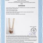 Zlatý náhrdelník s diamanty a perličkami Zlatý náhrdelník s diamanty a perličkami