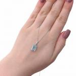 Přívěsek s přírodním topazem a diamanty Přívěsek s přírodním topazem a diamanty