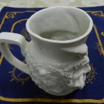 Figurální porcelánový korbel, čert Figurální porcelánový korbel, čert