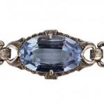 STŘÍBRNÝ SECESNÍ NÁRAMEK S MODRÝM SPINELEM STŘÍBRNÝ SECESNÍ NÁRAMEK S MODRÝM SPINELEM