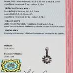 Zlatý přívěs s přírodními diamanty a perlou Akoya Zlatý přívěs s přírodními diamanty a perlou Akoya