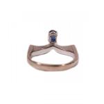 Zlatý prsten se safírem a diamanty Zlatý prsten se safírem a diamanty