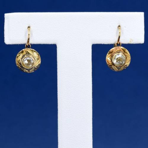 Zlaté náušnice s routami, 1870 Zlaté náušnice s routami, 1870