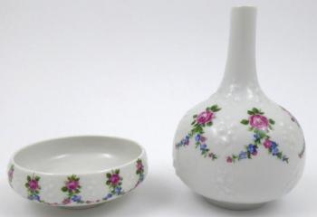 Dekorativní set vázičky s miskou - Wallendorf Dekorativní set vázičky s miskou - Wallendorf