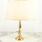 Mosazná lampička s látkovým stínidlem Mosazná lampička s látkovým stínidlem