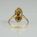 Zlatý art deco prsten s diamanty Zlatý art deco prsten s diamanty
