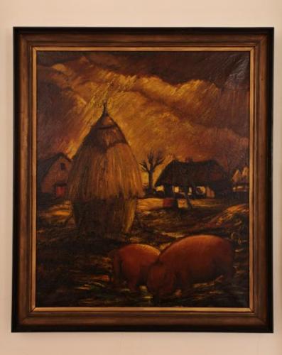 Velký meziválečný obraz. Signovaný. 138 x 117 cm Velký meziválečný obraz. Signovaný. 138 x 117 cm