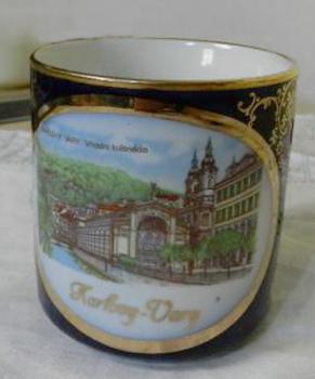 Kobaltový hrnek Karlovy Vary Kobaltový hrnek Karlovy Vary