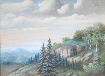 Kučera - Krajina s břízami a pohořím v pozadí Kučera - Krajina s břízami a pohořím v pozadí