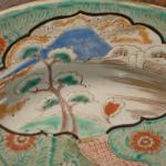 Japonský ručně malovaný porcelánový talíř, Kutani Japonský ručně malovaný porcelánový talíř, Kutani
