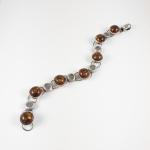 STŘÍBRNÝ NÁRAMEK S JANTAREM STŘÍBRNÝ NÁRAMEK S JANTAREM