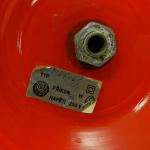 Červená retro lampa, funkční stav Červená retro lampa, funkční stav